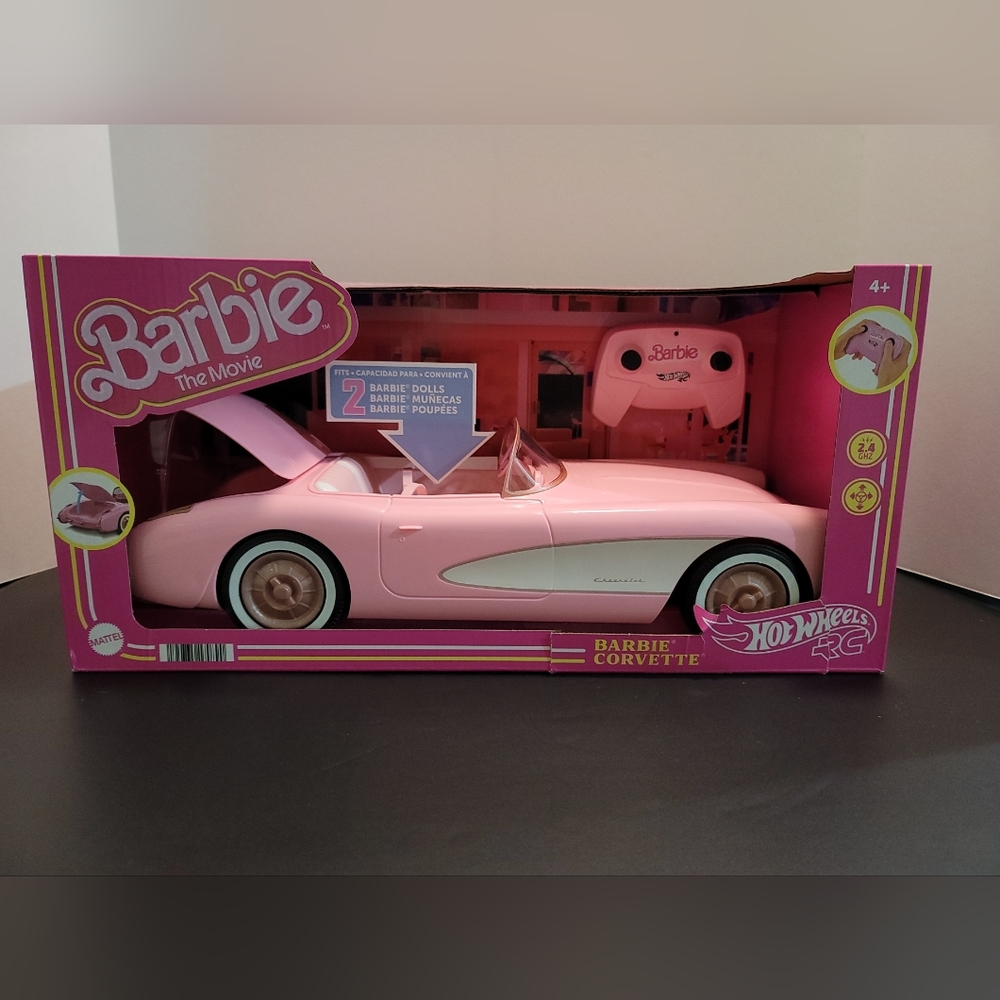 Barbie the Movie Corvette convertible remote control car